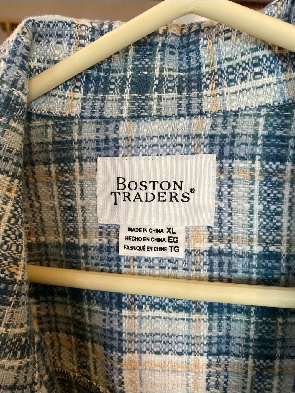 Boston Traders Blue & Cream Plaid Shirt Jacket - Picture 2 of 4